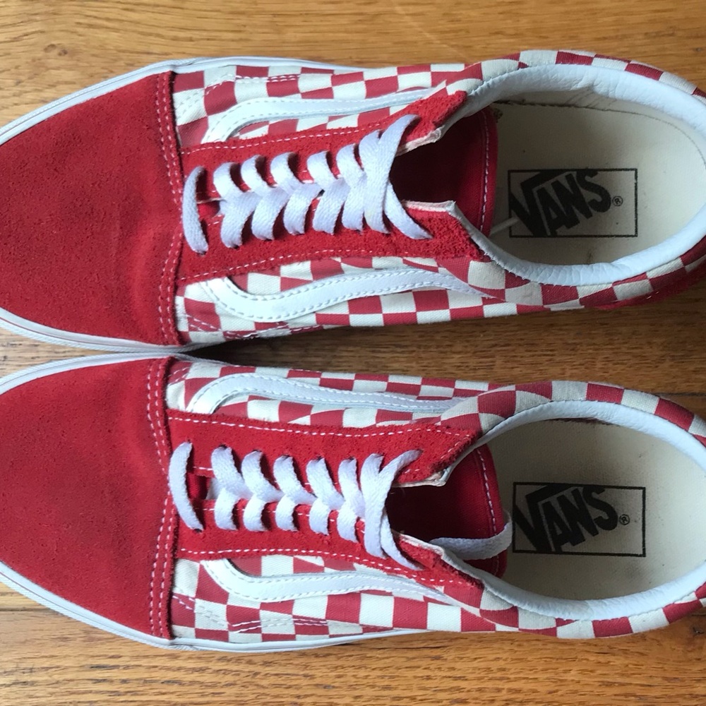 Vans Sneaker Old Skool, checkered red, low top lace-up, Unisex 11 W, 9.5M - Picture 9 of 9